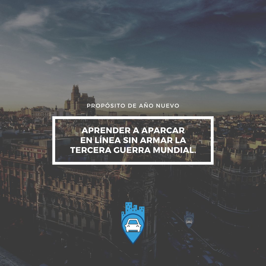 ¡Feliz Año Nuevo familia! 

Si conoces a alguien que lleve dos décadas con carnet pero sigue sin saber aparcar en línea, hazle partícipe de nuestro #Propositos2020.

¡A tope a por el 2020!