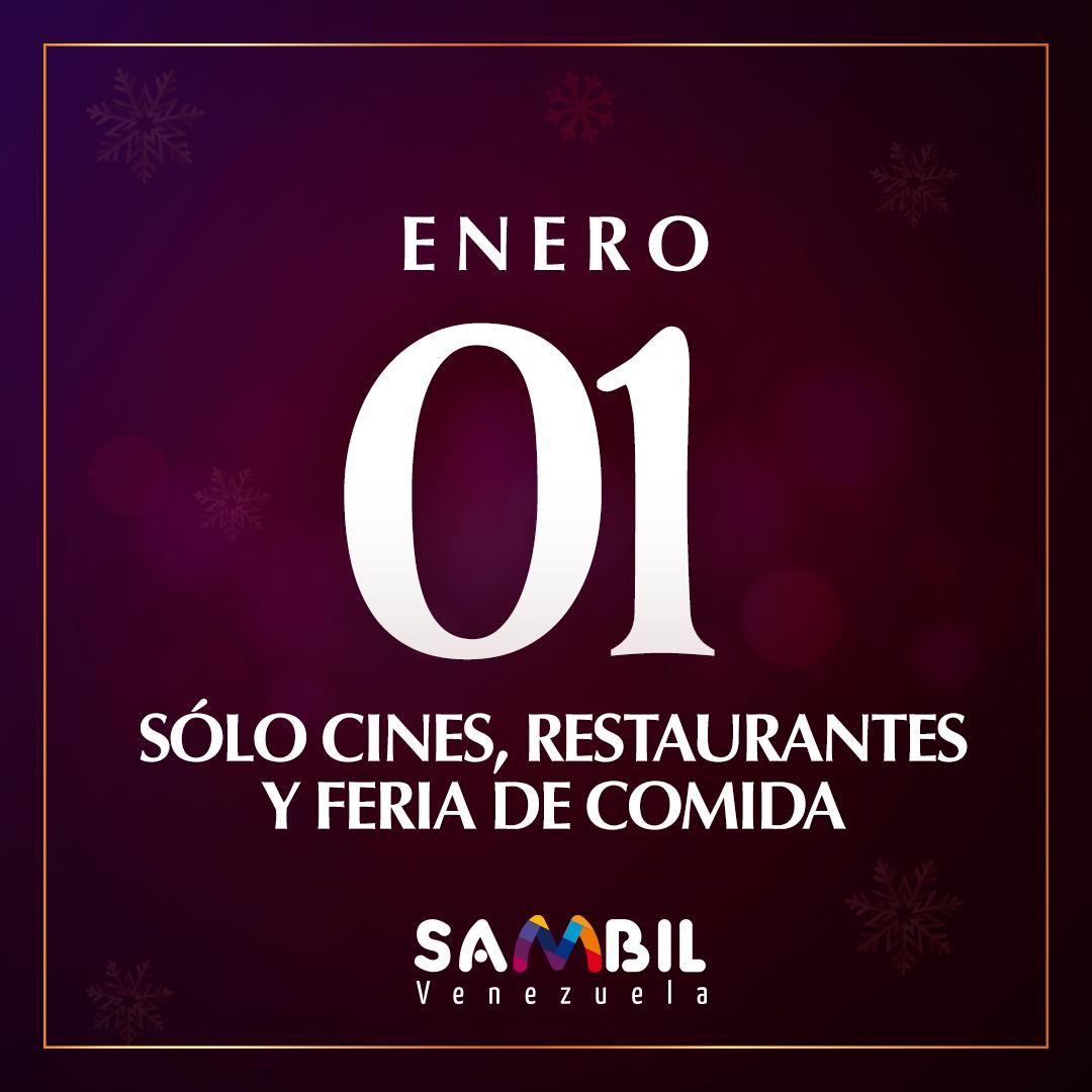 tusambilccs's tweet image. #SambilInforma que hoy estará operativo sólo cines, restaurantes y feria de comida 🌲🥂