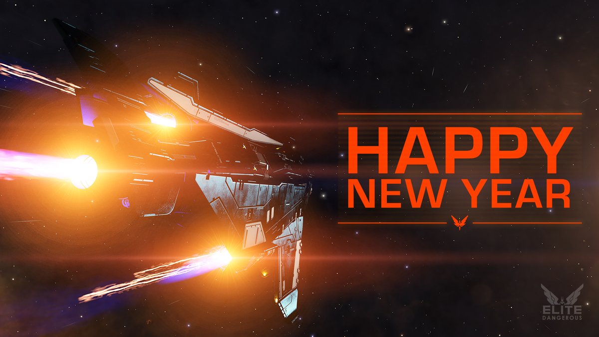 EliteDangerous's tweet photo. Happy New Year, Commanders! 2020 is going to be a big year for Elite Dangerous and we can't wait to start sharing all the details with you. 

For now, fly safe, and we'll see you soon with our January Update! https://t.co/f55uvQwV5S