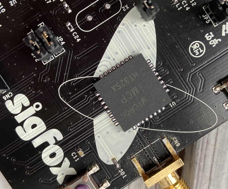 disk_91's tweet photo. @HTMICON has delivered the first @Sigfox SIP global solution supporting #Monarch for about $5. This chip is based on the famous #STM32 + #S2LP couple. Let see my review of the development kit they are delivering. #LPWAn #IoT https://t.co/GeNIdZeaQI https://t.co/56s3DPMmO0