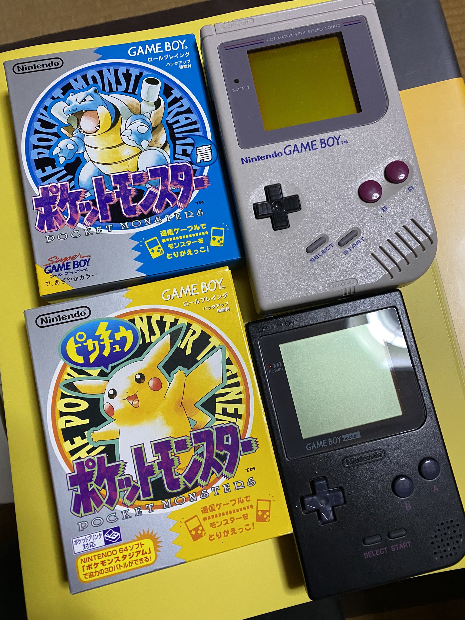 渡邉尚徳 初代ゲームボーイとゲームボーイポケット ポケモン青 ポケモンピカチュウが出てきた 実家の荷物整理 T Co Nmpmw3s9f6 Twitter