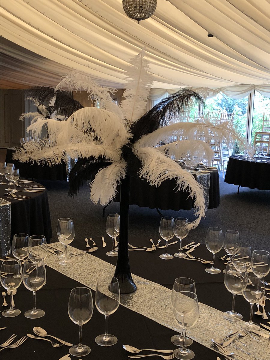 rainbowlinen's tweet photo. The Marquee all ready to welcome in 2020 @CoombeAbbey for their Black &amp; White NYE Ball . Happy New Year everyone #rainbowlinenanddecor #NYE2020 #NYEBall #blackandwhite #soreheadsthismorning https://t.co/nPDmAS95g4