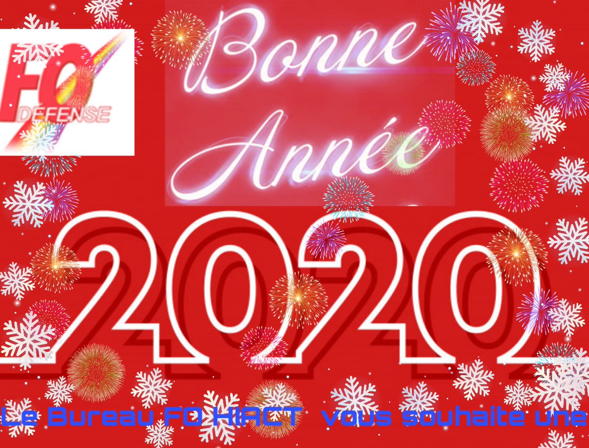 FOHIACT's tweet photo. 🔴✊🎊Toute l'équipe du bureau #FOHIACT vous souhaite une bonne année 2020 🎊 https://t.co/1yisNmzPCu