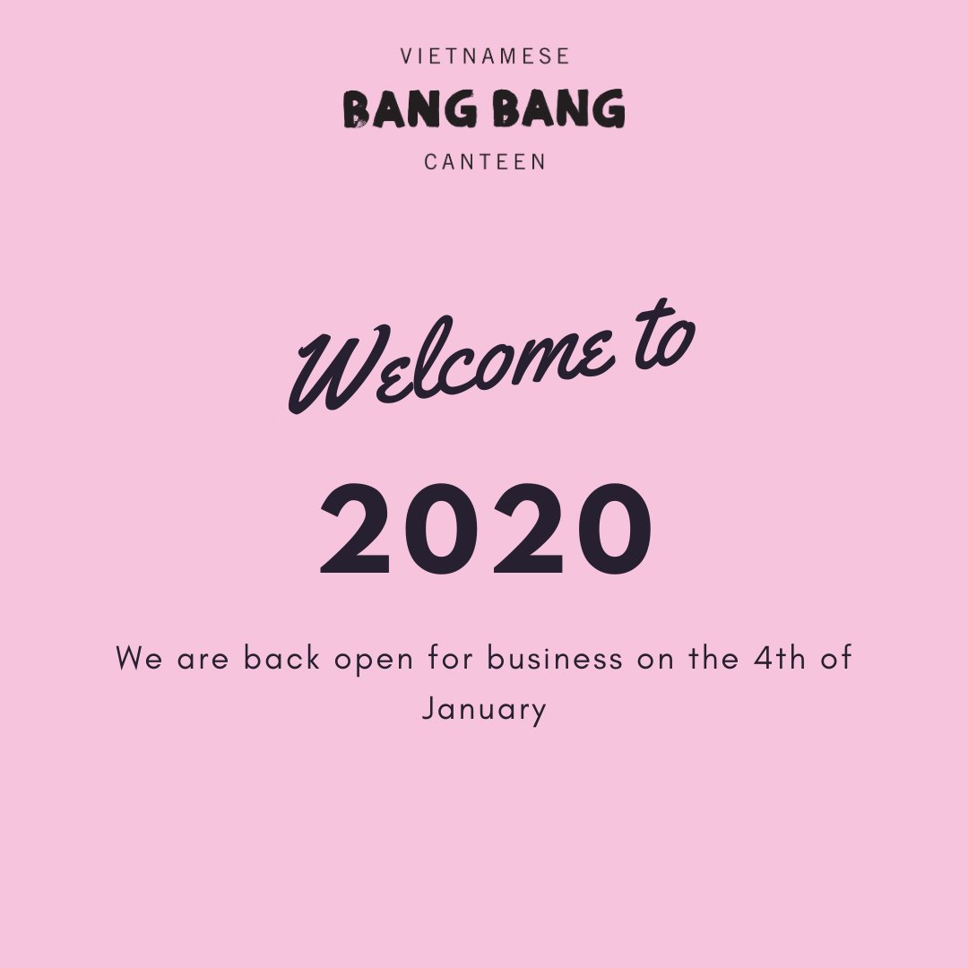 Welcome to 2020!
We're back serving up the best Vietnamese food this Saturday the 4th of January!