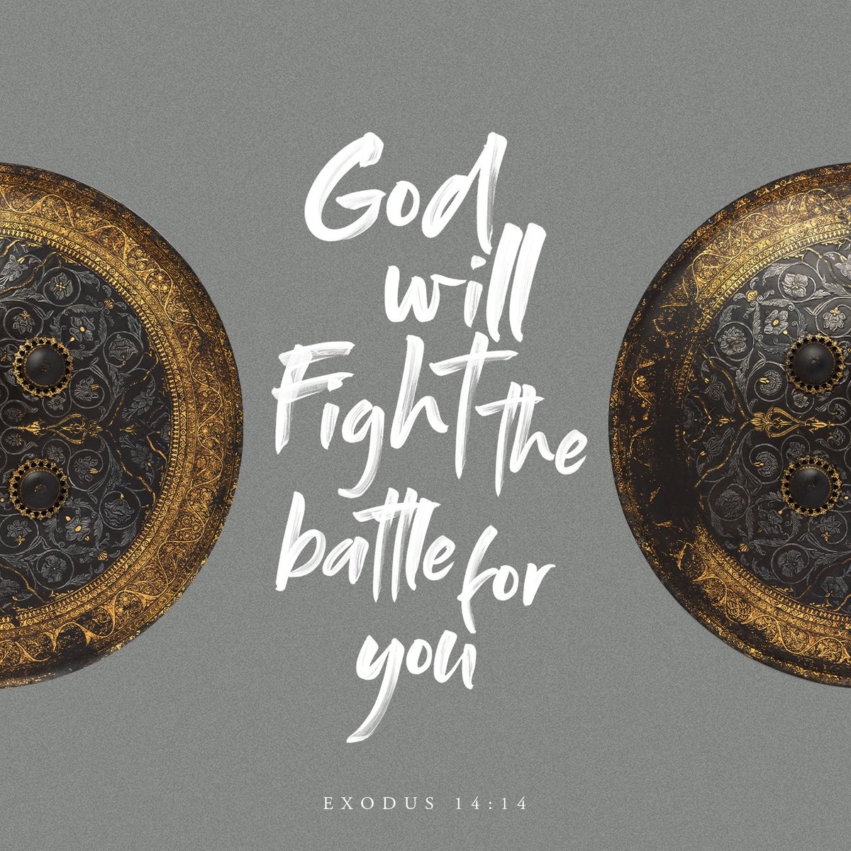 YouVersion's tweet photo. GOD will fight the battle for you. Exodus 4:14 https://t.co/M8YbZA9Bc4