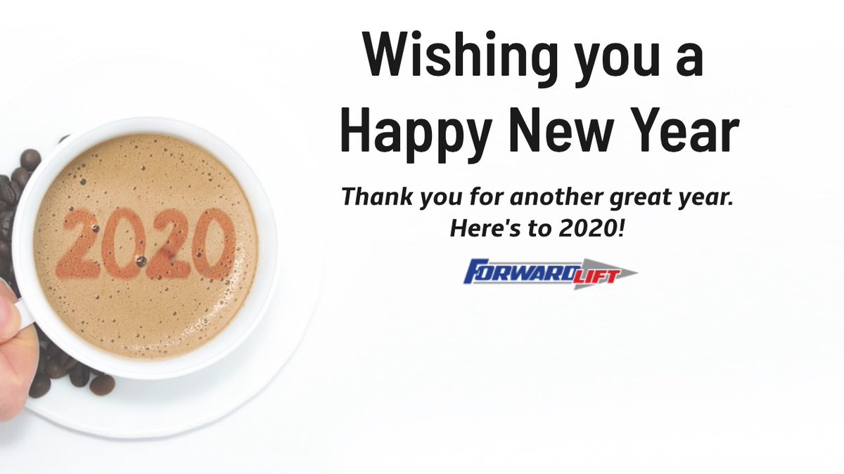 forwardlift's tweet image. Happy New Year! Thank you for your continued business. Here's to #2020! #ForwardLift #NewYearsDay