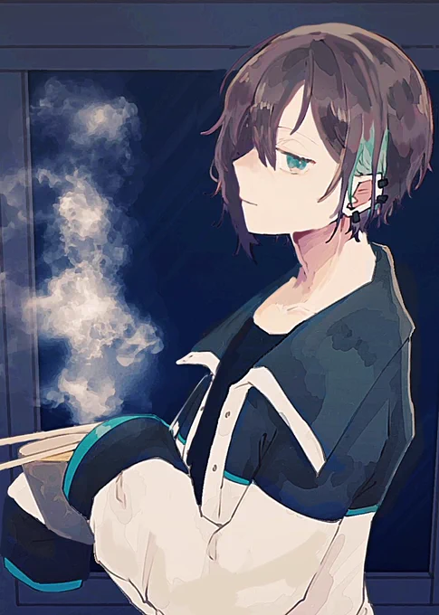 温蕎麦かな?と思って描いてたけど違う気がしてきた絵 