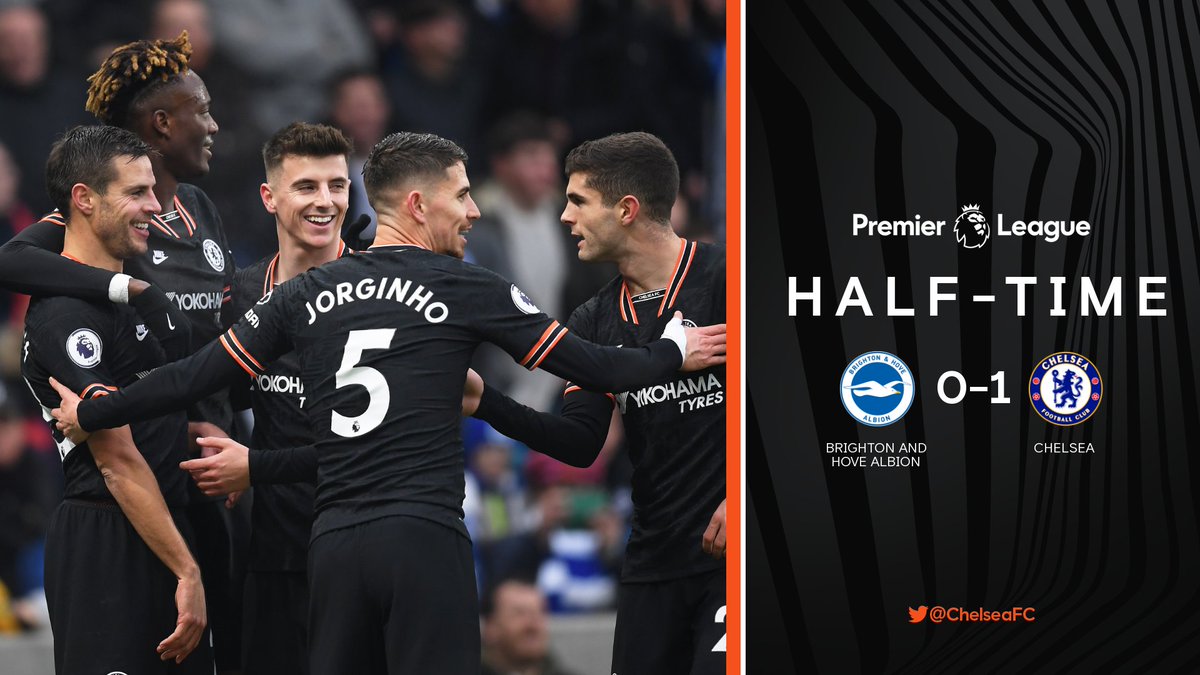 That's half-time at the Amex. <a href="/CesarAzpi/">César Azpilicueta</a>'s early goal is the difference at the break. 

#BHACHE