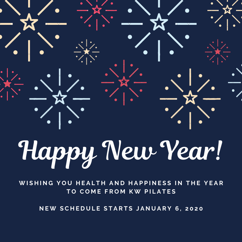 Happy New Year everyone! If you're interested in signing up for classes, check out the full schedule here: kwpilates.com/Classes.htm