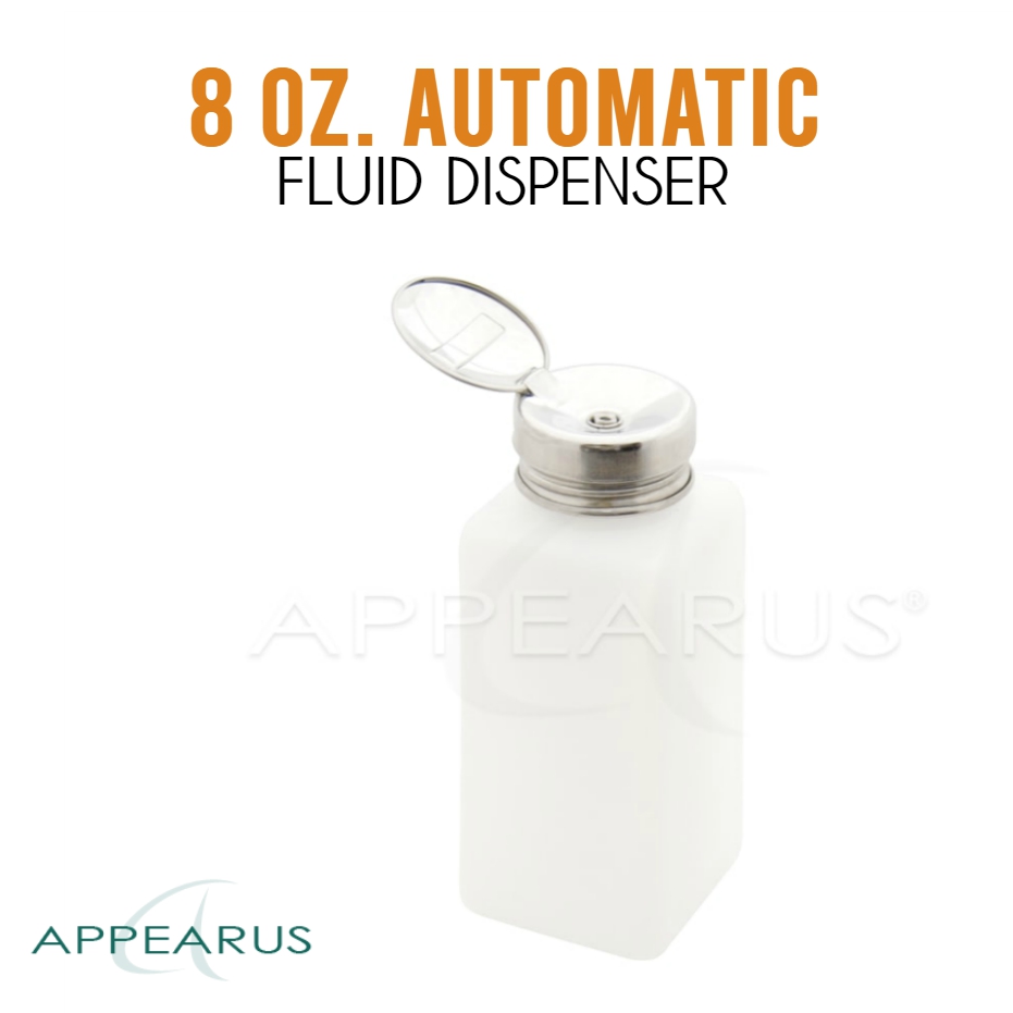 Perfect for use with solvents, cotton balls, wipes and swab applications.
- LDPE bottle
- Touch of pumps draws fluid into the dish

 bit.ly/2u9GdqJ

#appearus #spaapparel #sparobe #spawrap #headwear #undergarments #slippers #esthetics #estheticsupplies #facialsponge