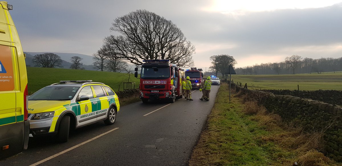 We are on scene at a serious RTC on the #B6160 between #BoltonAbbey & #Burnsall. Road likely to be closed for sometime, apologies for any inconvenience caused. @StrayFM @OscarRomeo1268 @CravenHerald