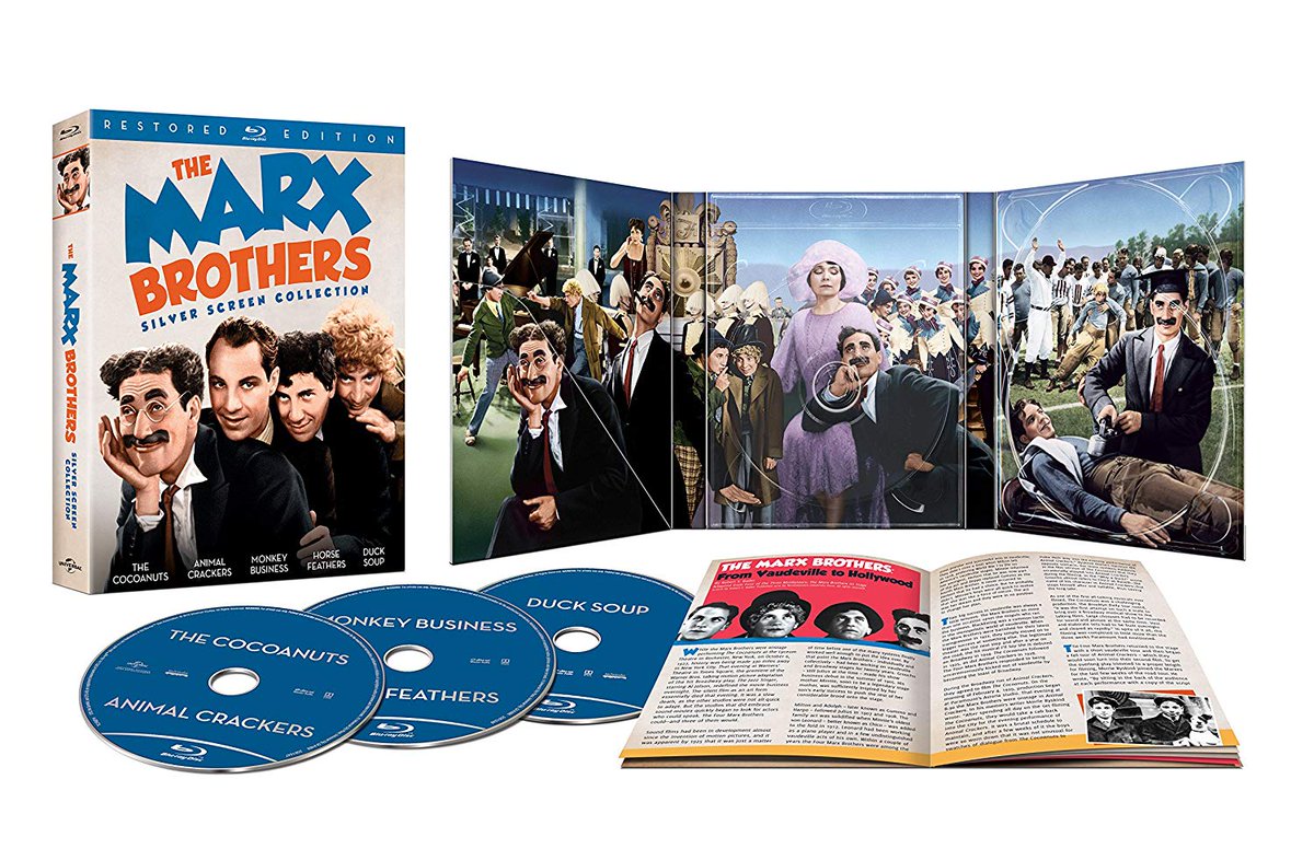 DontUWannaSave's tweet photo. The Marx Brothers Silver Screen Collection (Blu-ray) $14.99 @ Amazon https://t.co/EaAzr58PEM https://t.co/y1xI9zuaqi