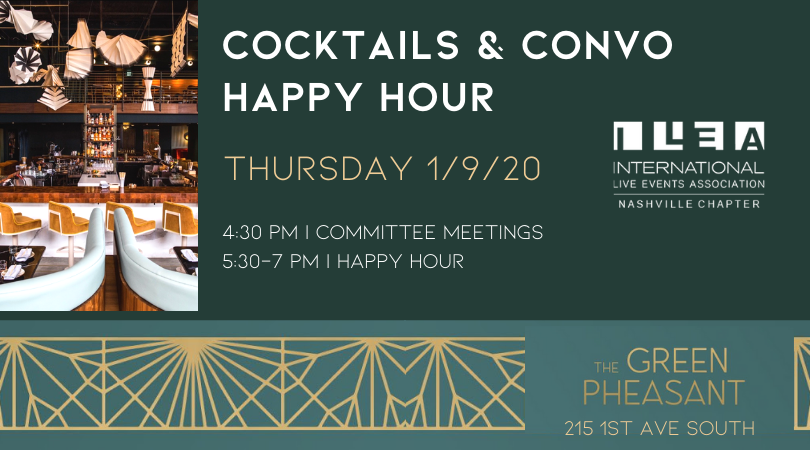 Is networking one of your goals for 2020? Or maybe you just like hanging out with other event professionals? Join us for our first happy hour of the year at The Green Pheasant on Thursday, 1/9/20! Did we mention it's free? $5 parking in garage next door w/ validation! #myilea