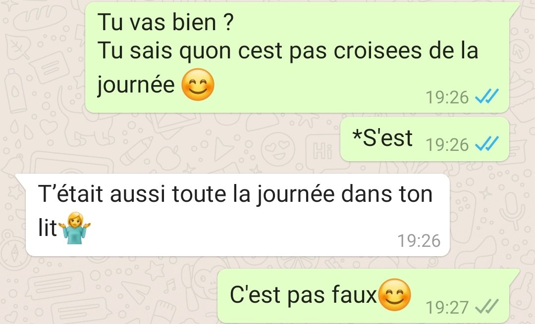 avokatoptimist's tweet photo. Je viens de réaliser que j'ai pas vu #predao depuis la dernière nuit a 4h.
Elle doit être levée mais on s'est pas encore croisées 🤣
#LeJourOuTuFaisRien
#chacuntrainedanssonlit https://t.co/cTzU9QUxYz