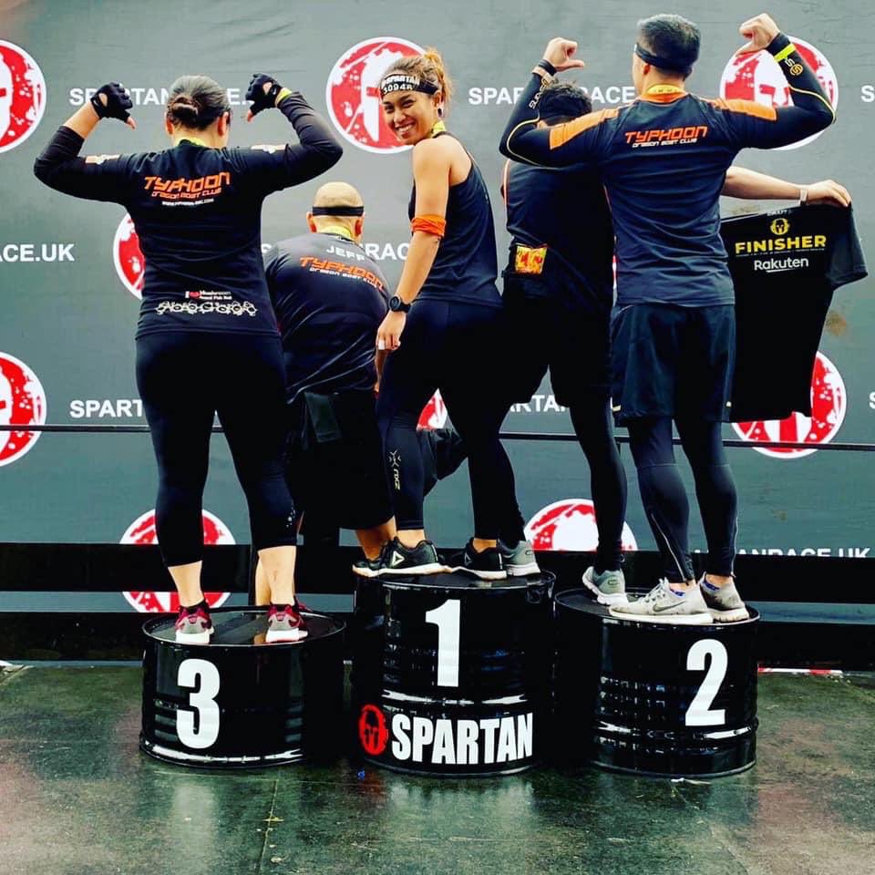 TyphoonDBC's tweet photo. Our true grit Typhoonies at @spartanraceuk. (These are the ones that don't wear gloves during winter training) #team #teamfun #typhoontigers https://t.co/Ef6Zi6OwB7