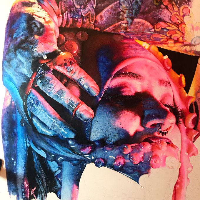 Tentacles starting to come through on this beauty 🥰🥰 @TheCatSantana @BeautifulBzarre #progress #wip #picoftheday<a href="/tag/picoftheday"class="tags"><span>#picoftheday</span></a><a href="/tag/progress"class="tags"><span>#progress</span></a><a href="/tag/wip"class="tags"><span>#wip</span></a>