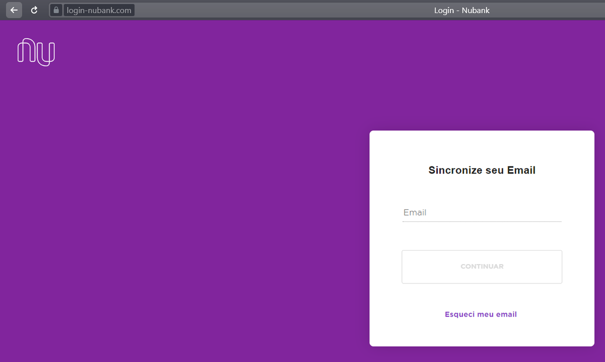 #Phishing for #Nubank customers. Attackers have Sectigo RSA certificate for the https connection.

https://login-nubank[x]com

#CyberSecurity #Infosec