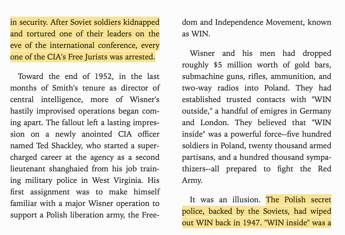 One time, the US tried to take a bunch of lawyers and paralegals in East Germany and make them into a guerrilla fighting force. It ended up getting them all arrested. It also dropped supplies and recruits to a guerrilla movement in Poland that was a communist front.