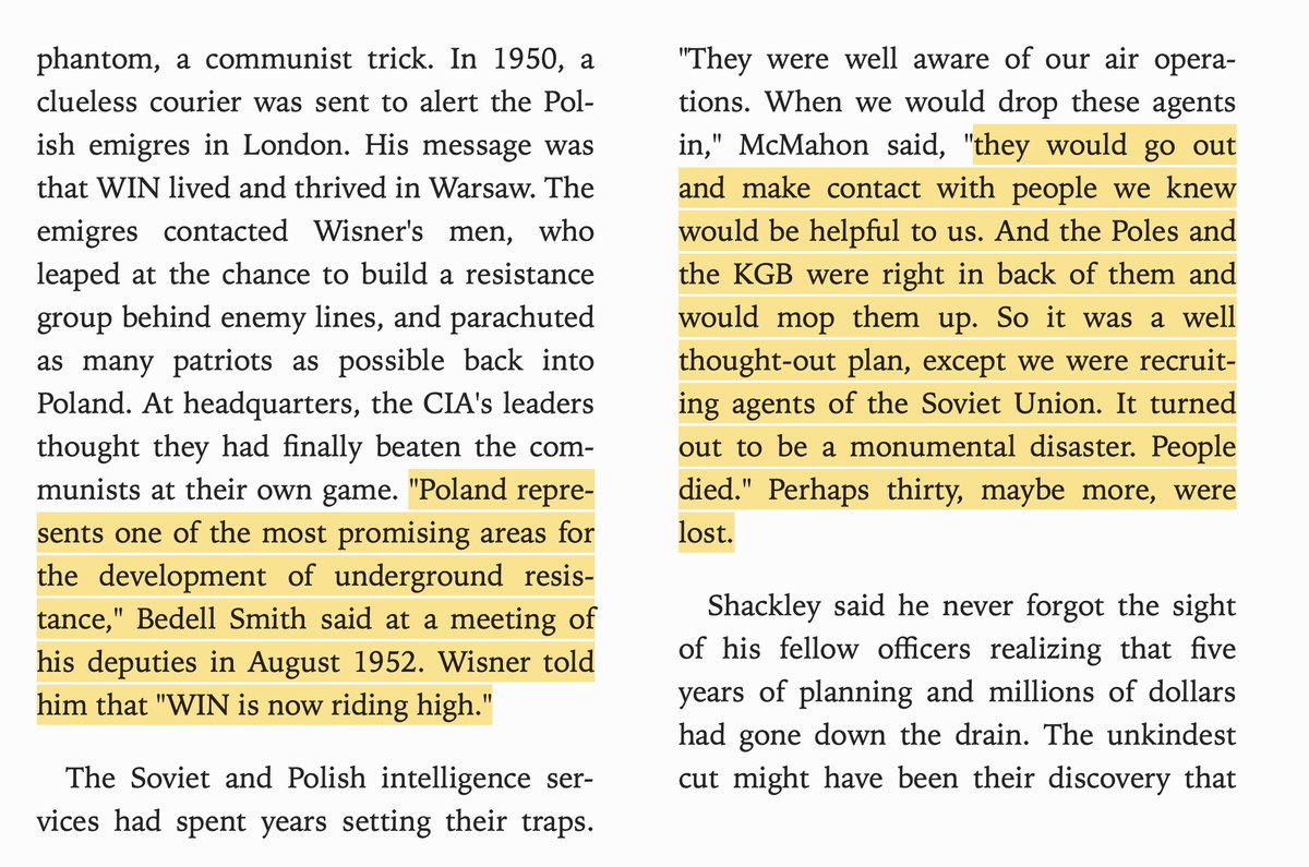 One time, the US tried to take a bunch of lawyers and paralegals in East Germany and make them into a guerrilla fighting force. It ended up getting them all arrested. It also dropped supplies and recruits to a guerrilla movement in Poland that was a communist front.