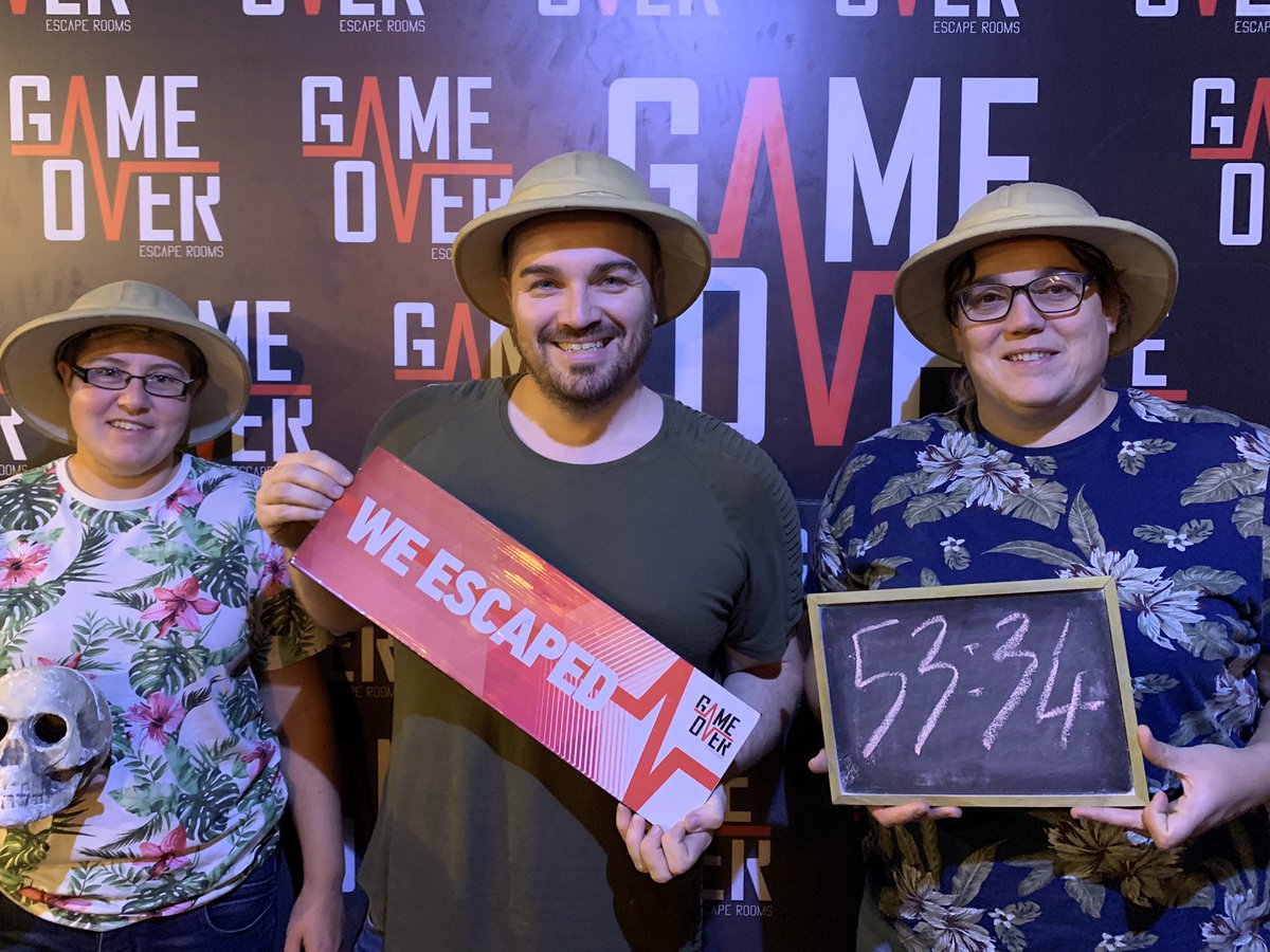 UseTheDoorstop's tweet photo. Started the new year with  #ForbiddenTempleofMontezuma @Escape_GameOver 🥳

A tough room with interesting puzzles (not lock heavy!) - not sure about the hint system but the games master was very helpful. We will be back 👍

#UseTheDoorstop #FastandCurious #EscapeRoom https://t.co/iop019GEqt