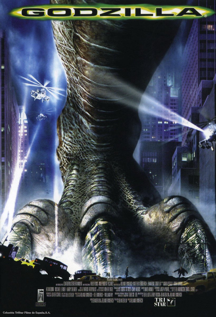 Godzilla (1998) i have a soft spot for zilla tbh, it's a horrible movie but still one i grew up with. It has so many problems mainly Horrible design for godzilla, bad acting and a direct ripoff of Jurassic Park with the baby Godzillas.