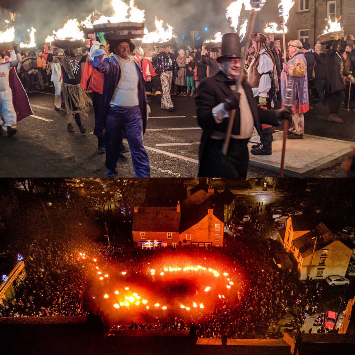 The reason behind our clubs crest! 

Another spectacular New Year’s Eve in Allendale to wrap up 2019 and bring in 2020.

Here you can see our very own Terry Sparke (looking dapper in the purple velvet suit!) carrying a tar barrel.

📸 creds: Aaron Hobday

#allendaletarbarrels