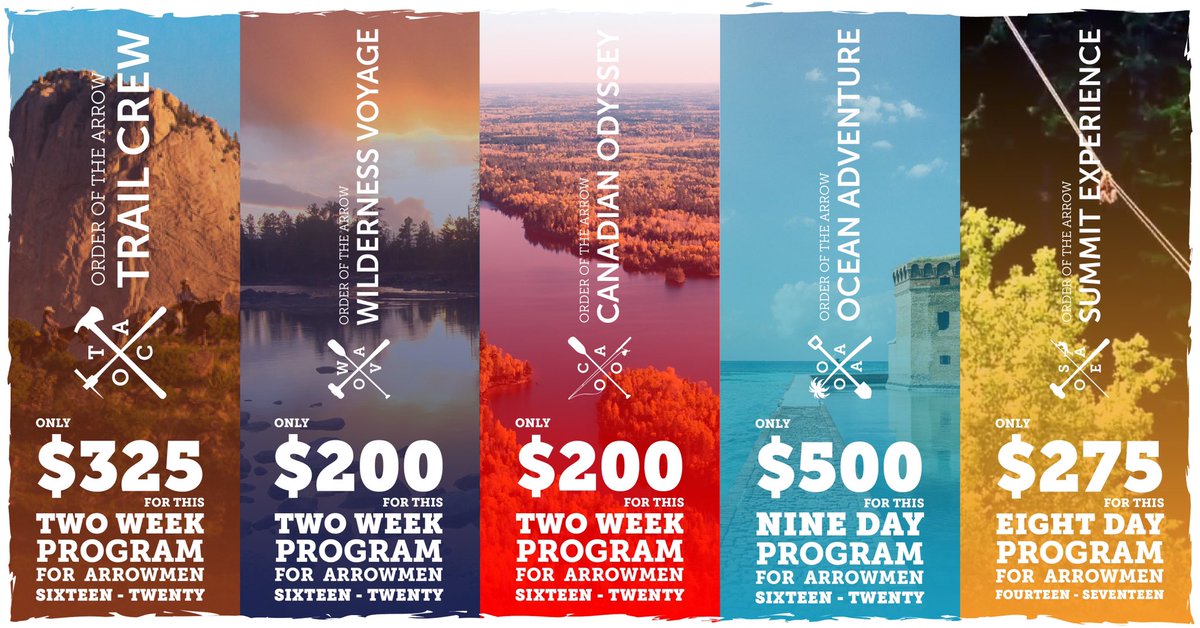 OAHA's tweet photo. WELCOME 2020! Let the 25th anniversary of OA High Adventure begin! Will you be attending a trek this summer? Will you be a Foremen this summer? Will we see you at NOAC? Stay tuned to see what surprises we have in store for this momentous occasion! #OAHA25 #AdventureAwaits https://t.co/0Fd7kftbjg