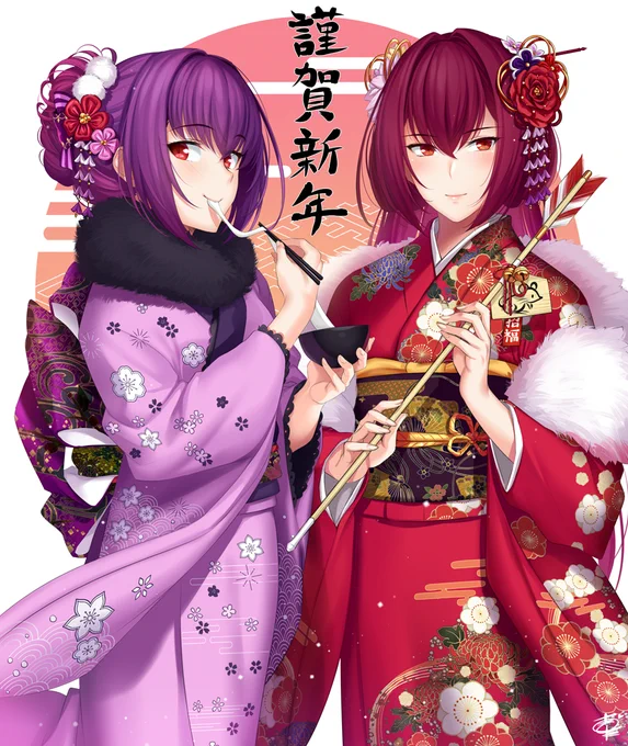 少し遅れていますが 明けましておめでとうございます!
師匠の振袖姿を初めて描きました。。。✨💖✨ 