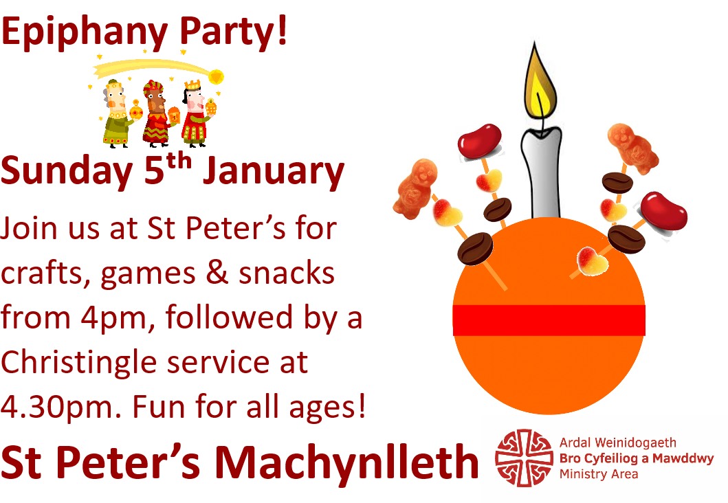 Before you pack up Christmas, come along this Sunday afternoon #Epiphany #christingle #Machynlleth