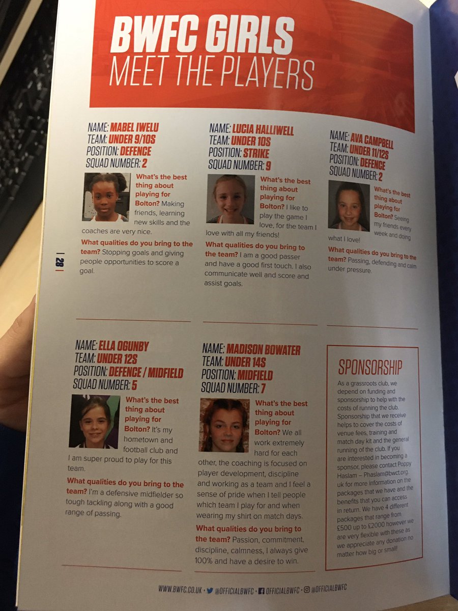 🎉Happy New Year!🎉 Attending today’s <a href="/OfficialBWFC/">Bolton Wanderers</a> game vs <a href="/burtonalbionfc/">Burton Albion FC</a>? Why not have a read of the match day programme and meet some of our players⚽️ #BWFC #MadeInBolton