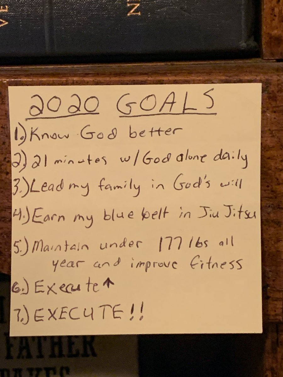 paulhunter7's tweet photo. I don’t make resolutions, but I do write goals each year. Here are my personal (non-work related) goals. Feel free to hold me accountable. 2018 was great! 2019 was even better! I am praying that 2020 will be the best yet. Let’s do this! https://t.co/iQw5WRo92m