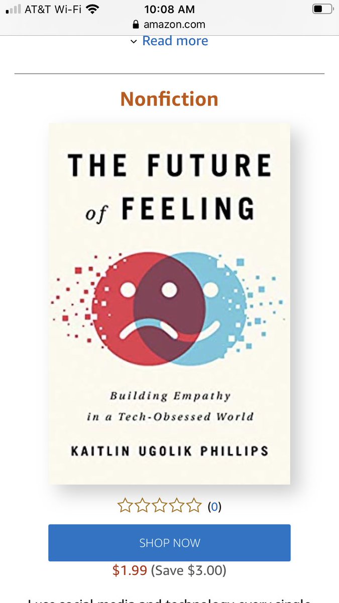 kaitlinugolik's tweet photo. My book #TheFutureofFeeling is the #AmazonFirstReads #nonfiction pick for January! You can get it a month early for free on Kindle with Prime, or $1.99 without. https://t.co/VDkLROHp4n