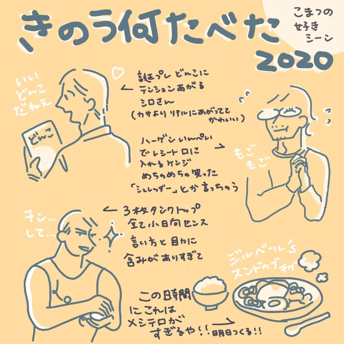 きのう何食べた?2020、面白かった〜とりあえず明日はスンドゥブ!絶対にだ!!!!! 