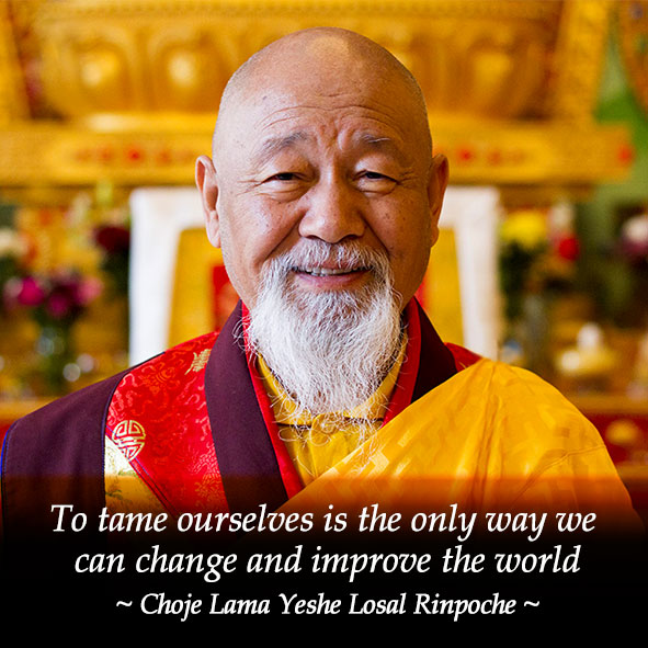 "To tame ourselves is the only way we can change and improve the world"  ~ Choje Lama Yeshe Losal Rinpoche ~

#Buddhism #Dharma #MindTraining #Techings