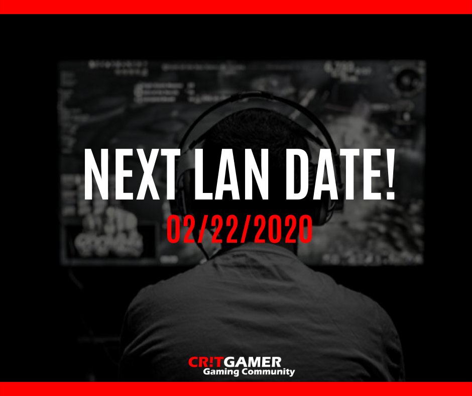 critgamer's tweet photo. Our Next LAN Date! #lan #langaming #event #critgamer https://t.co/aPt8z9Ce1K