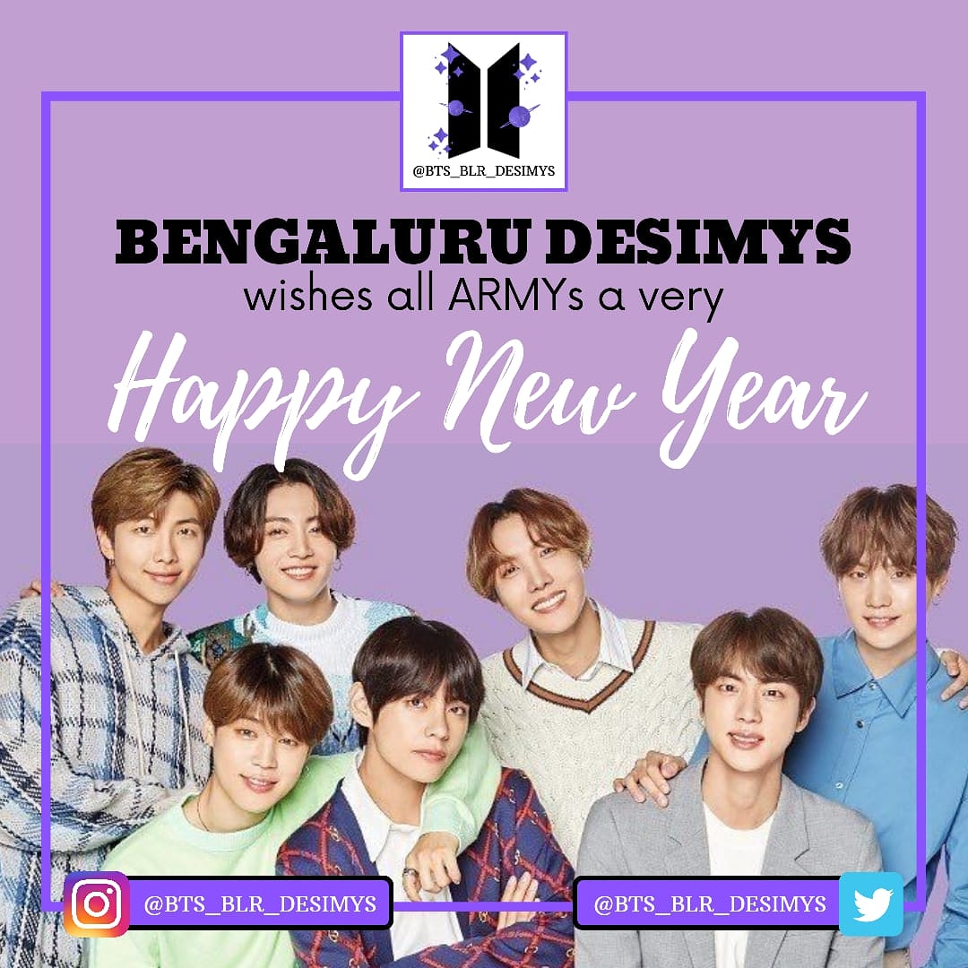 bts_blr_desimys's tweet photo. Erase all sad memories.
Hold each other’s hands and smile.
Let's love ourselves as much as the boys love us and be kinder to everyone around us. Let's make this year a beautiful book of memories.
Borahae 💜
#NewYear #BTSDesimys #BTS #BTSBengaluruDesimys #BTSIndia #BTSFanbase https://t.co/cW29CcY18q