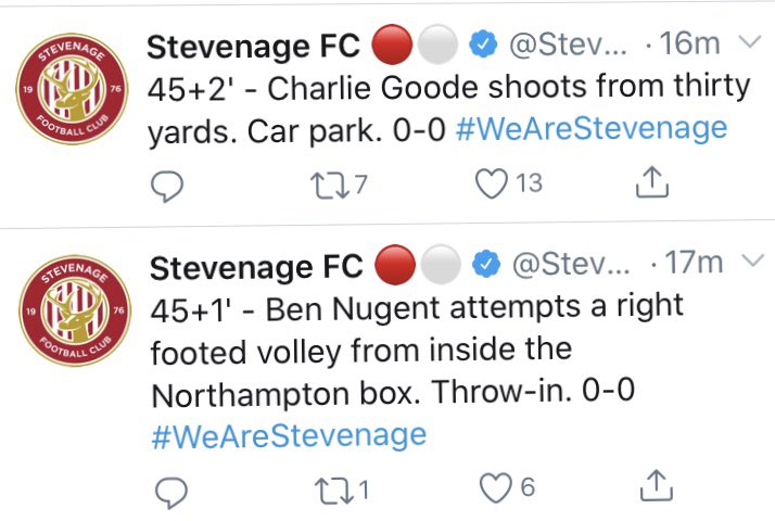 DailyStevenage's tweet photo. And people say there’s no quality in League 2. https://t.co/KegyN7m0Iq