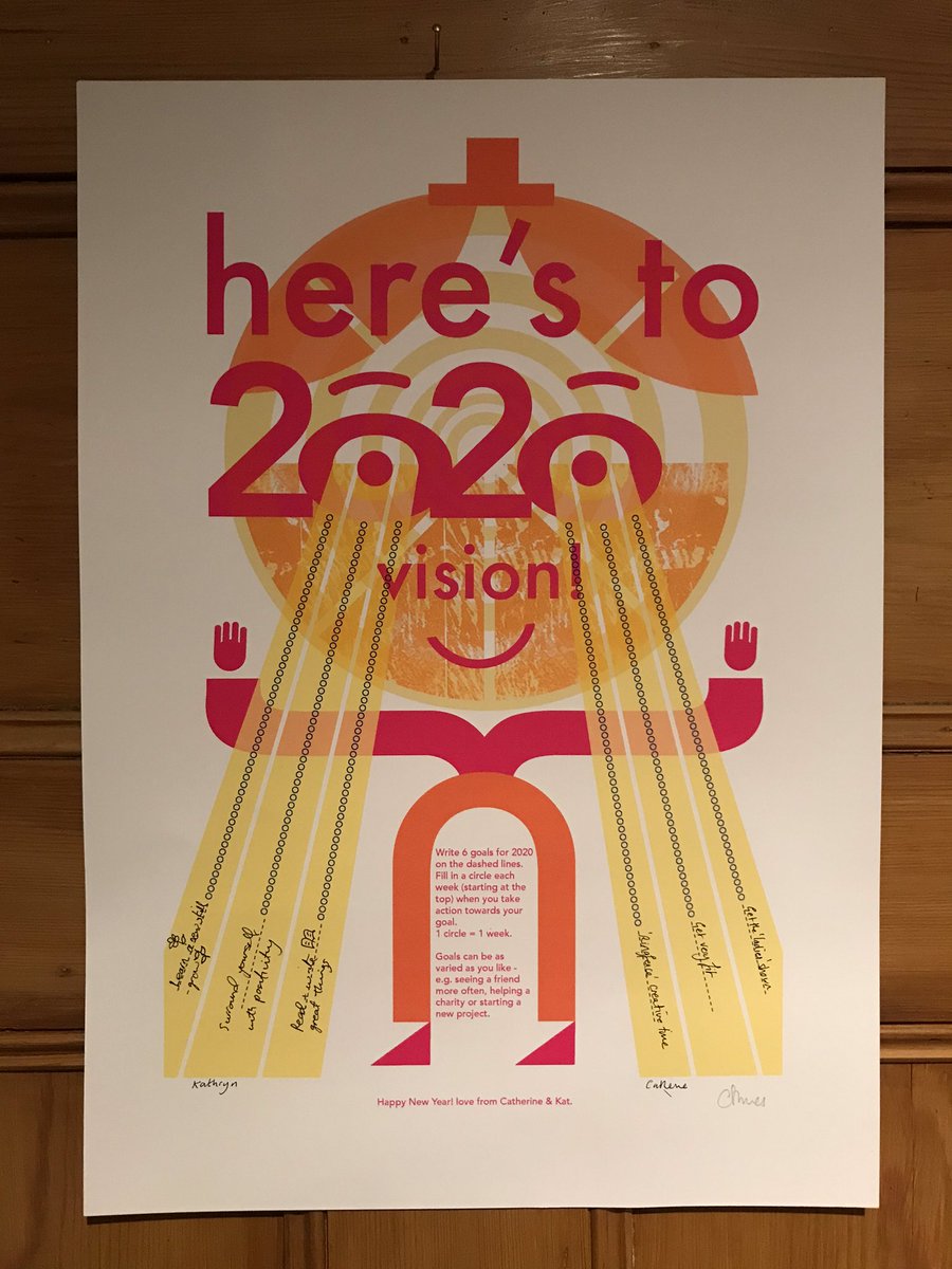 sistersaw's tweet photo. A wall chart to keep me motivated this year! #2020 #2020Vision. Happy new year everyone! https://t.co/znnVwLerO3