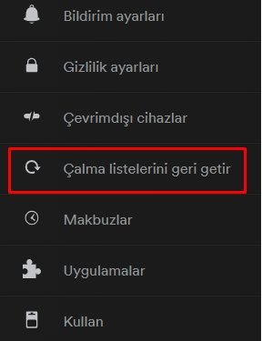 CtrlAtechno's tweet photo. #Spotify’da yanlışlıkla sildiğiniz çalma listesini geri getirmek için https://t.co/dqvncnTGU8 web sitesinde sol menüden 'Çalma listelerini geri getir' düğmesine tıklayabilirsiniz. Ardından karşınıza çıkan listeden seçim yapıp geri yüklediğinizde işlem tamam. https://t.co/7M1WHNlLej