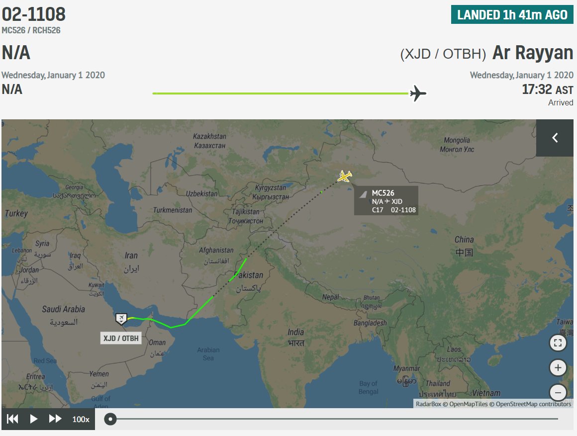 Gerjon_'s tweet photo. @vcdgf555 @yulaviation That's interesting, I'm not aware of any American presence in Mongolia or China, but that could be me.
Aircraft was also active around #Qatar #ArRayyan 10 days ago.
02-1108 #RCH528 https://t.co/YQLVePYEVO