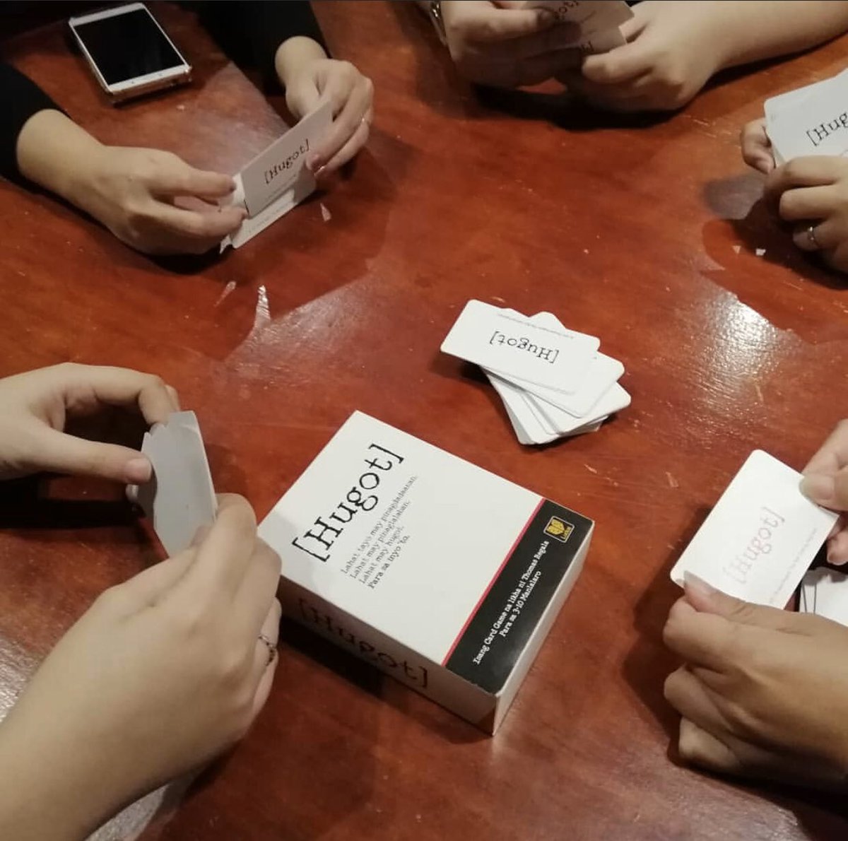 Hugot is basically Cards Against Humanity but Hugot! My first experience was with one of my exes (we still frens, yo!) which was hilarious. One of the best games to play with people who are just getting into games (we call them gateway games)Buy at local board game stores.