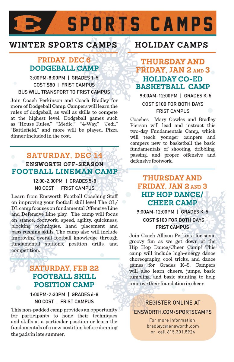 EnsworthTigers's tweet photo. Kick 2020 off at Ensworth with our 🏀 or Hip Hop Dance/Cheer camp. Click here to register: https://t.co/enwkeuTK3y https://t.co/gm00QdNj2g