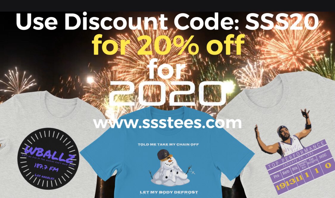 ssstees's tweet photo. We’re bringing new heat for the new year! 🔥🔥🔥 So hit our site & use our the code & get 20% off your order! 😳 Code will only be available for a limited time so use it while you can! https://t.co/1EeGsO9pQF #SSSTees #IfYouKnowYouKnow #ESG #HTown #WestCoast #IceCube #WBallz https://t.co/KsONzc2oSc
