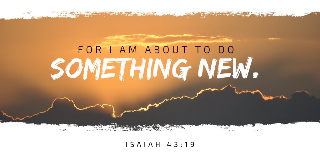 GraceloGener's tweet image. Isaiah 43:19 ESV

Behold, I am doing a new thing; now it springs forth, do you not perceive it?
I will make a way in the wilderness and rivers in the desert.

#DailyBibleVerse
#1of366