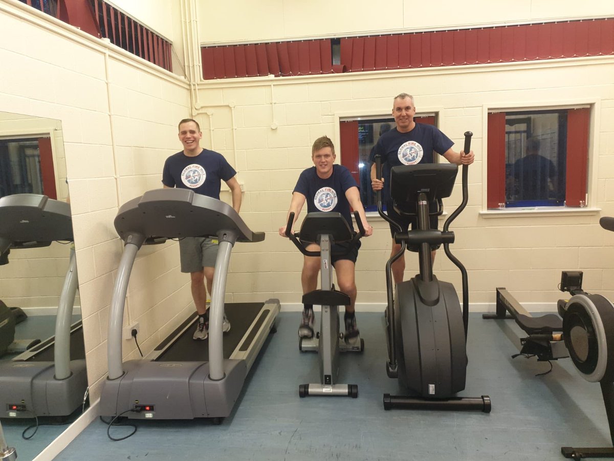 AlfretonFireStn's tweet image. Alfreton Blue Watch doing their bit towards #24901 @GlobalFireMile