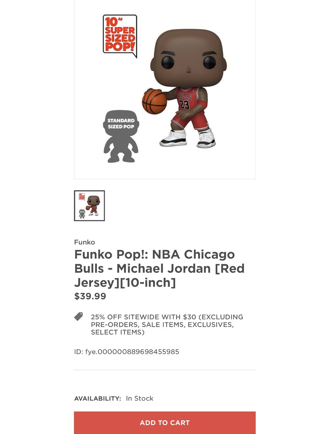 fye michael jordan pop