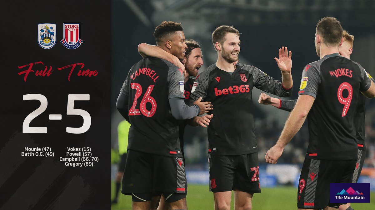 stokecity's tweet photo. FT: Five star City secure the points in Yorkshire.

🐶 2-5 ⚫️🔴

#SCFC https://t.co/Capcuxxp3z