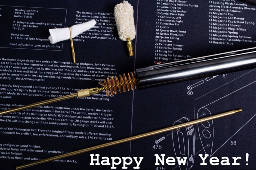 TekMat's tweet photo. Make sure to add gun cleaning to your New Year's Resolution. Happy New Year everyone!🍾 https://t.co/I3lIIE7ApY