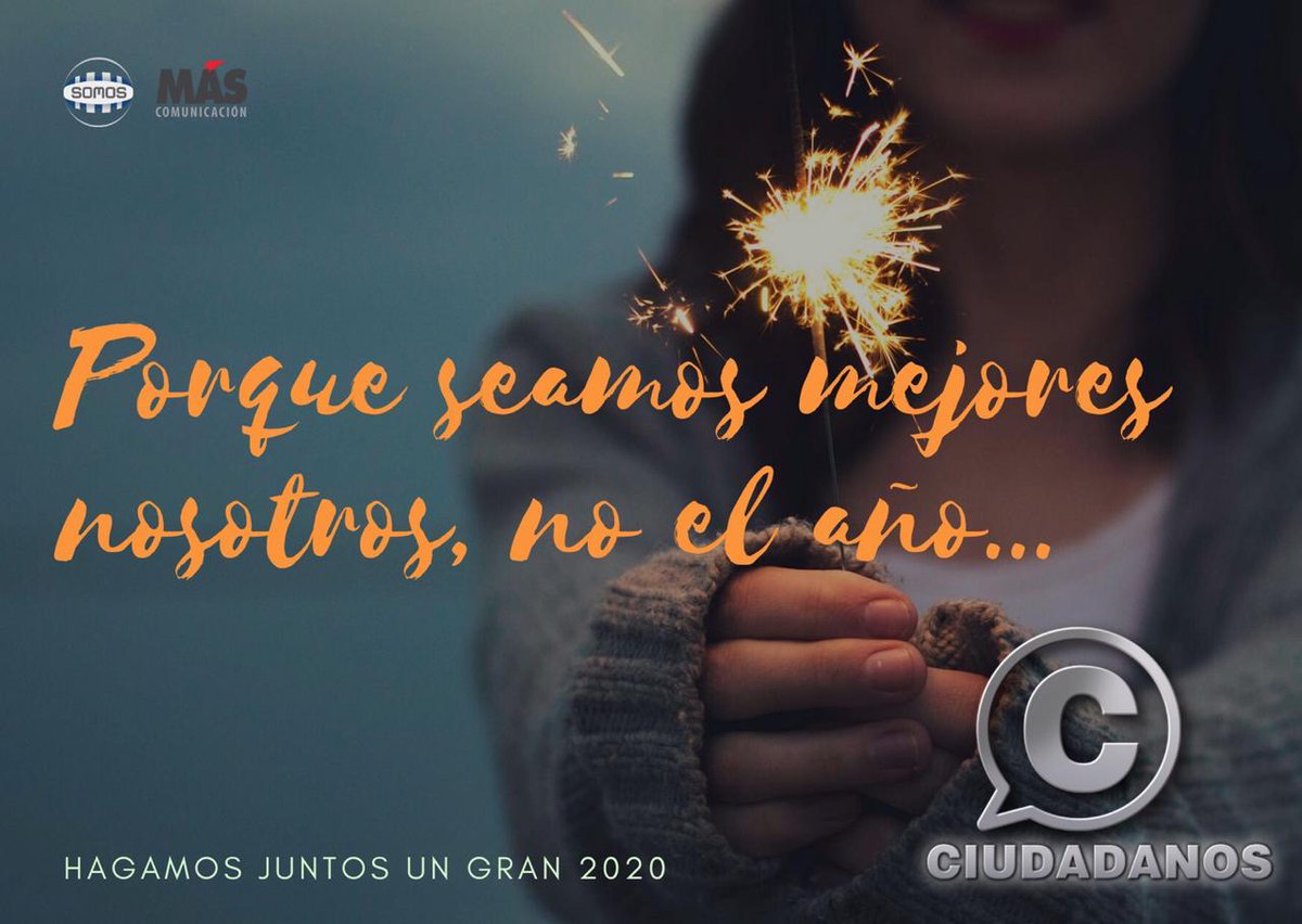 ciudadanos_tv's tweet photo. Que seamos mejores políticos, mejores periodistas, mejores empresarios, mejores laburantes... Que seamos mejores Ciudadanos, es el deseo de todo nuestro equipo.  ¡Que tengas un gran 2020! https://t.co/y6vfgIN39Y