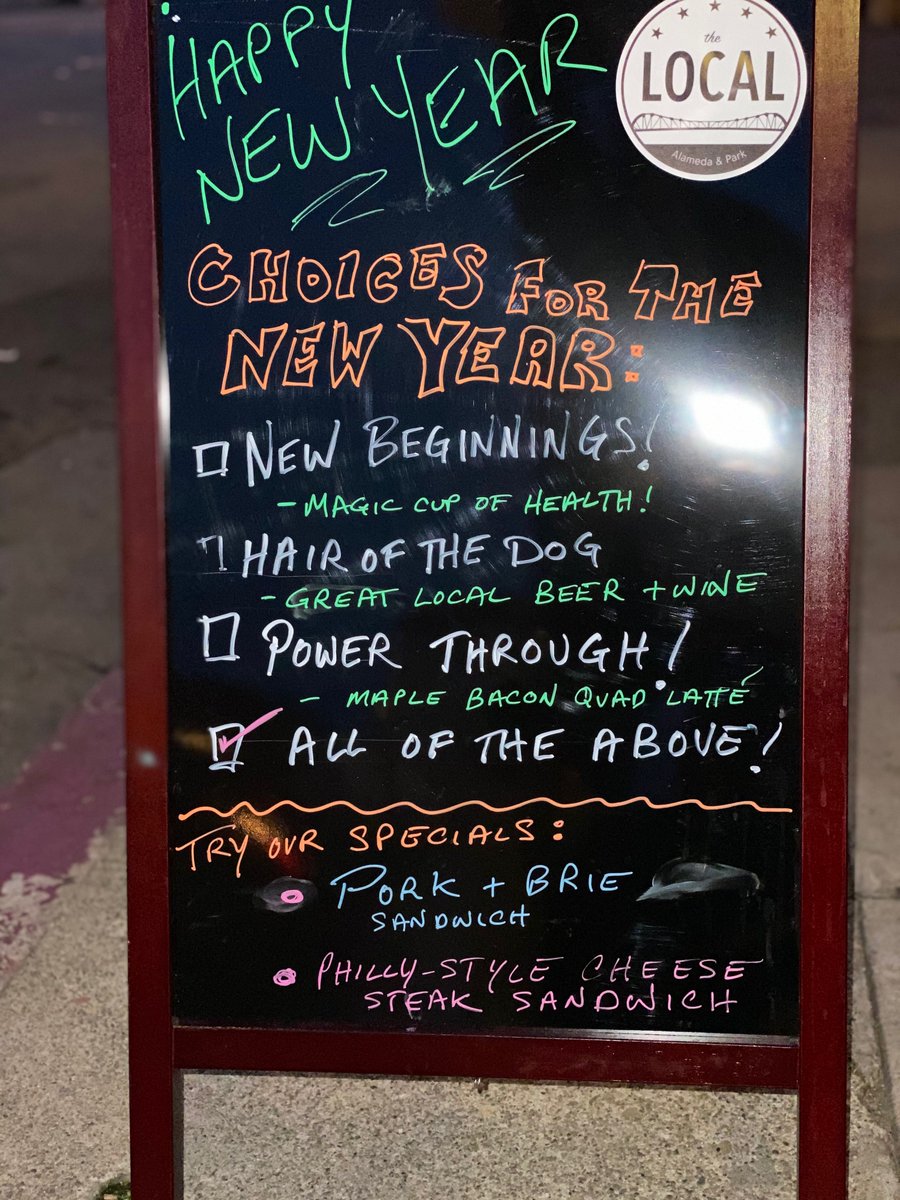 New Beginnings?🍯 Hair of the Dog? 🍺 Power Through? ☕️ All of the Above🏆 Start 2020 at The Local ❤️